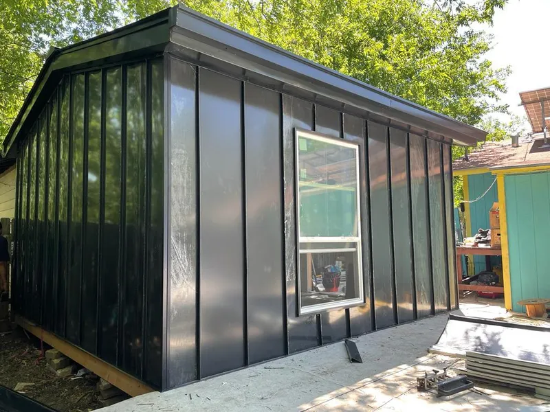 Black standing seam metal wall panels for Metal Roof Installation in Renton